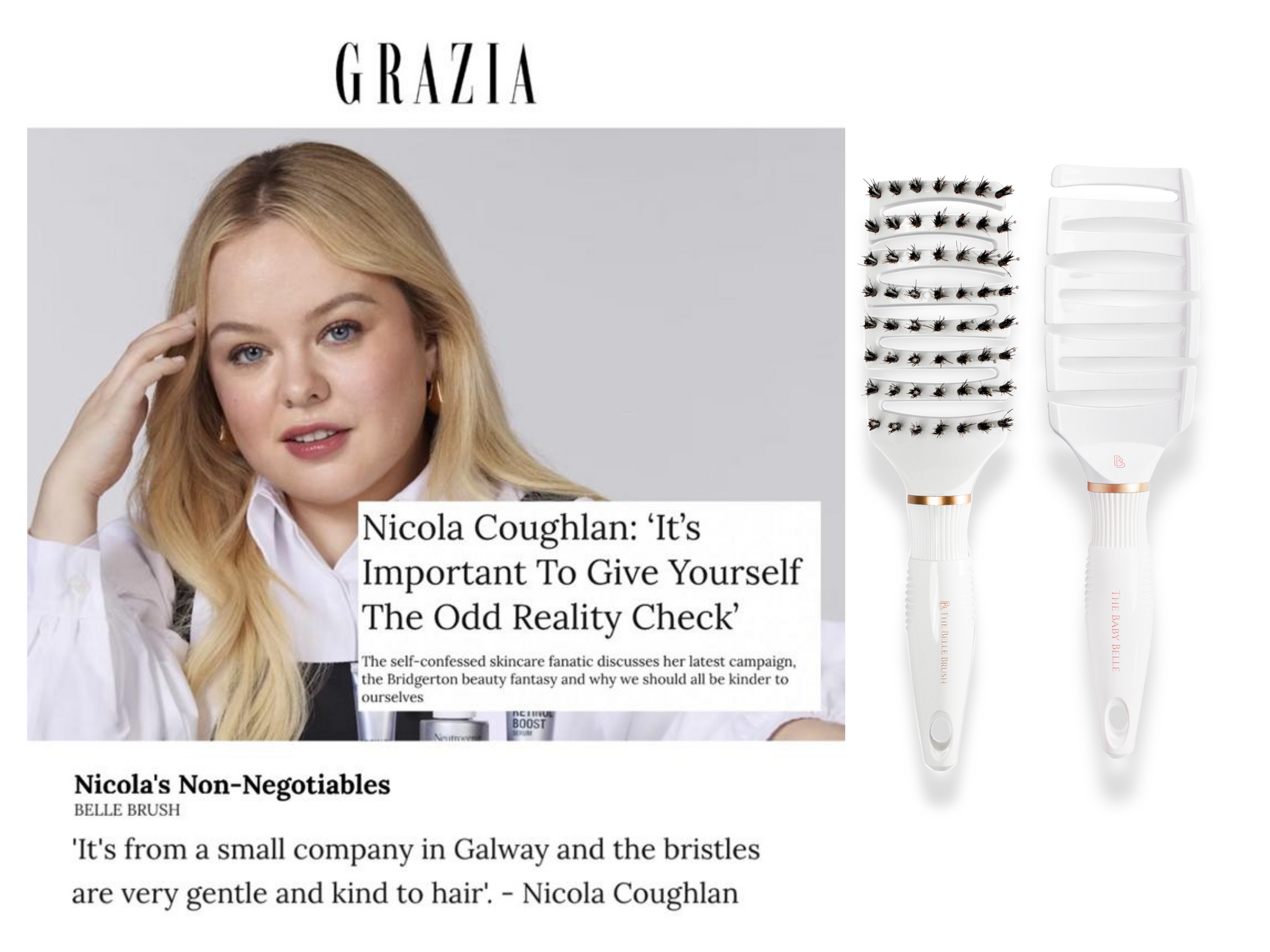 The Belle Brush in Grazia:  From Galway to Glossy Pages