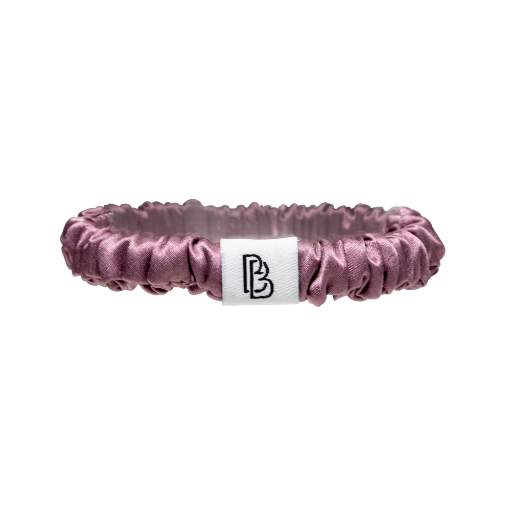 The Belle Bobbin - 100% Mulberry Silk Scrunchie - Skinny Style - Choose your colour