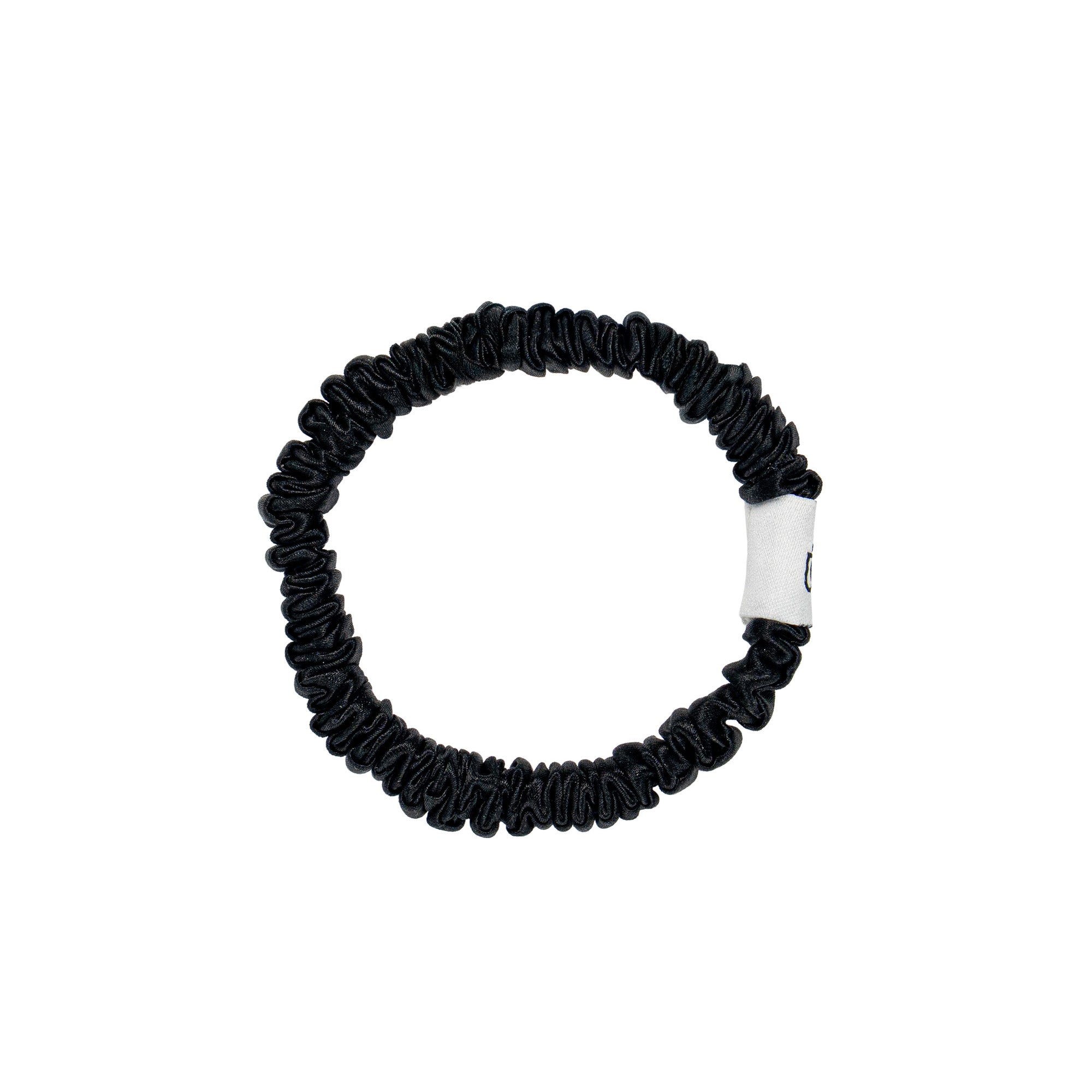 The Silk Scrunchie - Skinny Style - 3 Pack - Black, Champagne & Blush Pink