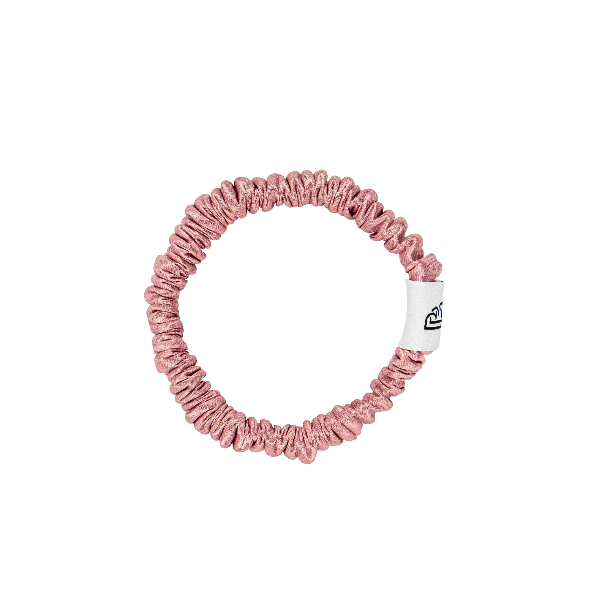 The Silk Scrunchie - Skinny Style - 3 Pack - Black, Champagne & Blush Pink