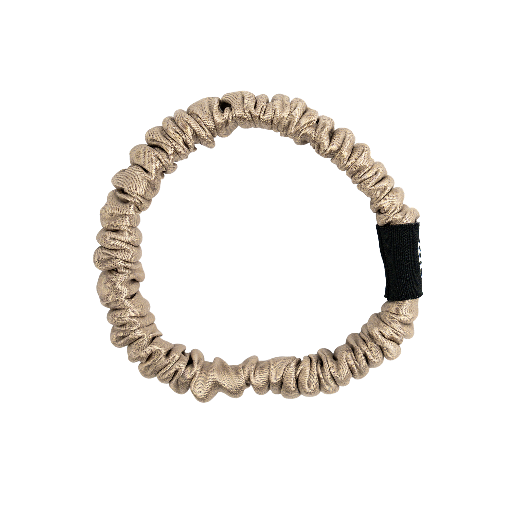 The Silk Scrunchie - Skinny Style - 3 Pack - Black, Champagne & Blush Pink